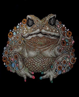 精品漆画金蟾